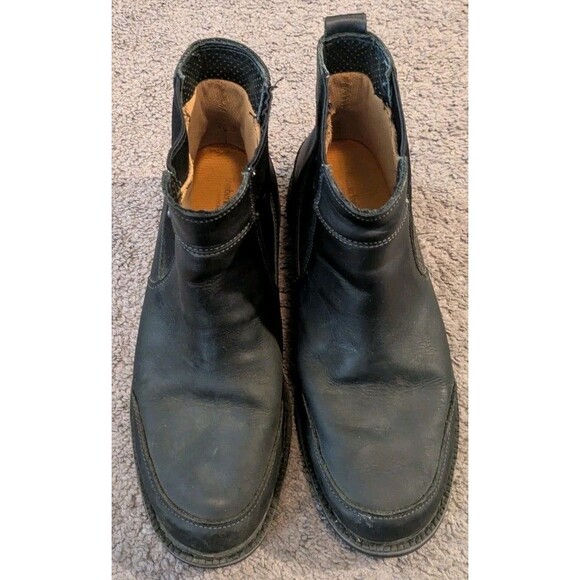 Timberland Chestnut Ridge Black Leather Waterproof Chelsea Boots 5536A Men's 8.5 - Picture 5 of 8